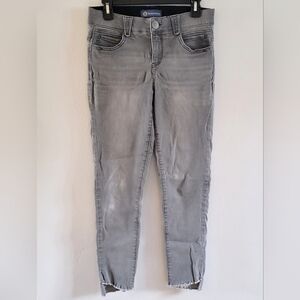 Democracy Ab Solution Mid Rise Gray Skinny Rough Edgey Grunge Festival Cabincore